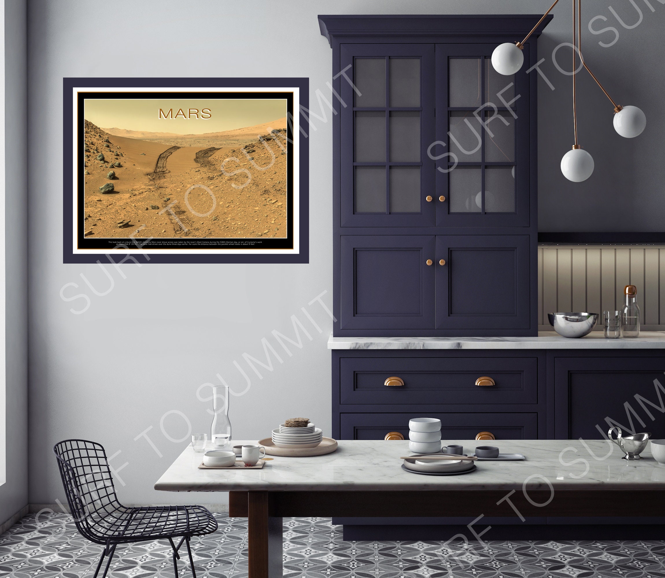 Mars NASA Print Space Planet Poster Nature Art Print Modern Minimalist ...