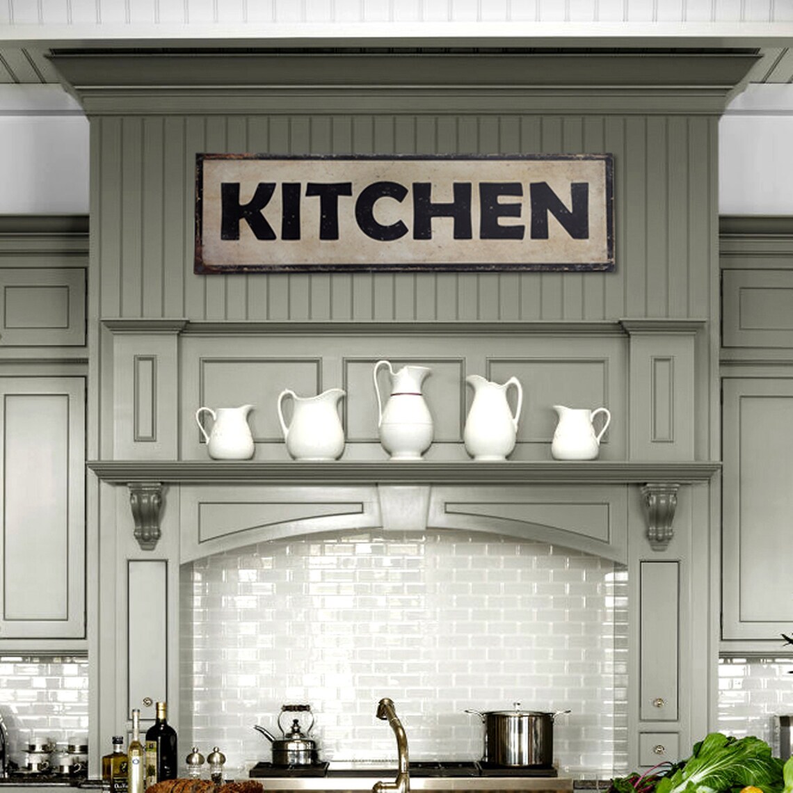 Handcrafted Vintage Kitchen Aluminum Sign 36 X Etsy