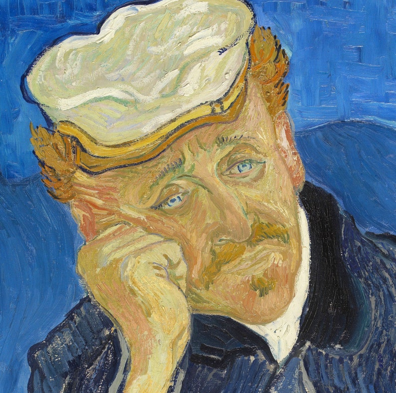 Vincent Van Gogh Portrait of Dr Gachet Painting Print Etsy