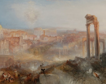 Roma moderna Campo Vaccino por Joseph Mallord William Turner Impresión Artista original Pintura Reproducción Pintura al óleo Pinturas de alta calidad