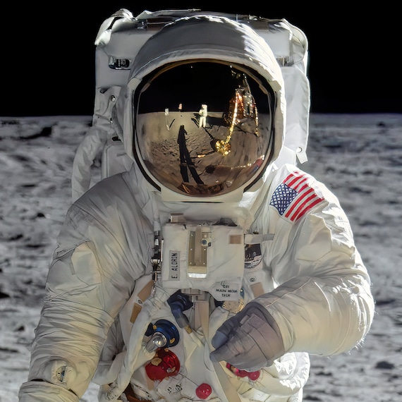 NASA アポロ 11 宇宙飛行士 月面プリント NASA ウォールアート