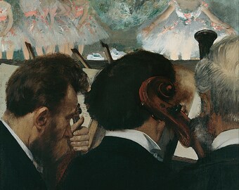 Músicos de orquesta de Edgar Degas, reproducción de arte, pintura al óleo, decoración de pared de alta calidad, decoración del hogar, lienzo, póster artístico
