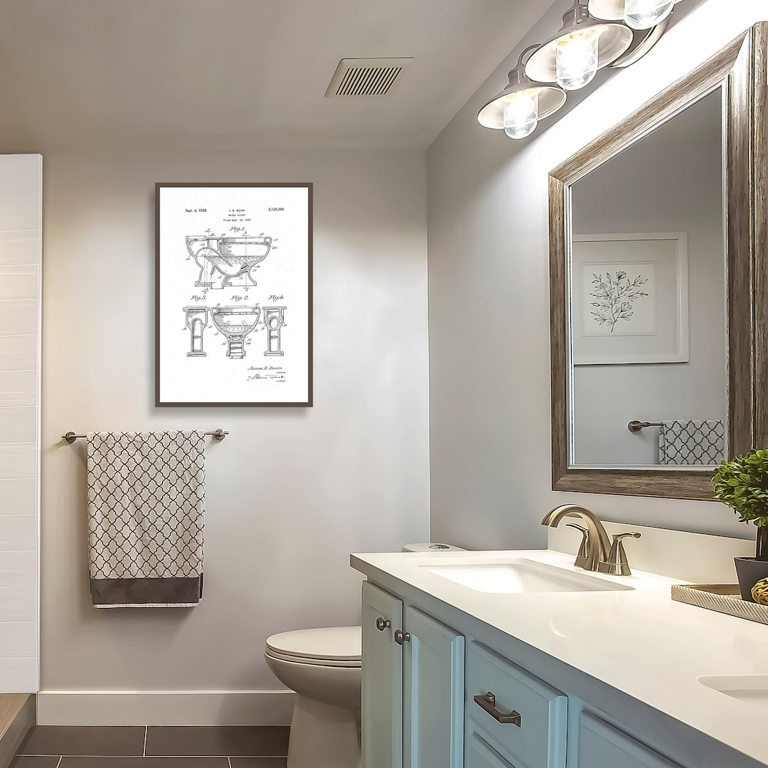 Toilet System Patent Print Toilet Wall Art Toilet Blueprint Toilet ...