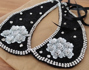 Removable Dress Collar Sequin Rhinestone Jewelry  Peter Pan Necklace / Mother's Day Gift