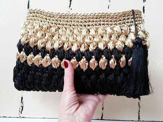 crochet clutch bag