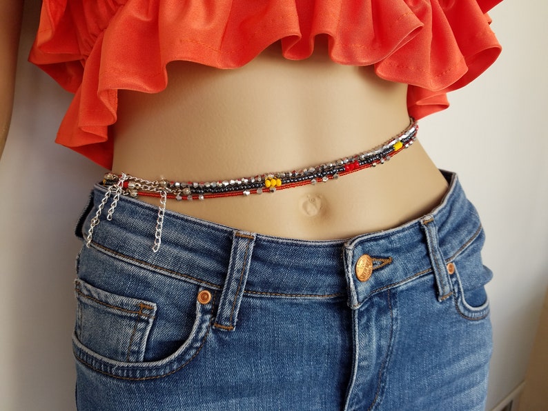 Set of 3 Adjustable Belly Beads With Clasp 3 Pack Waist Etsy