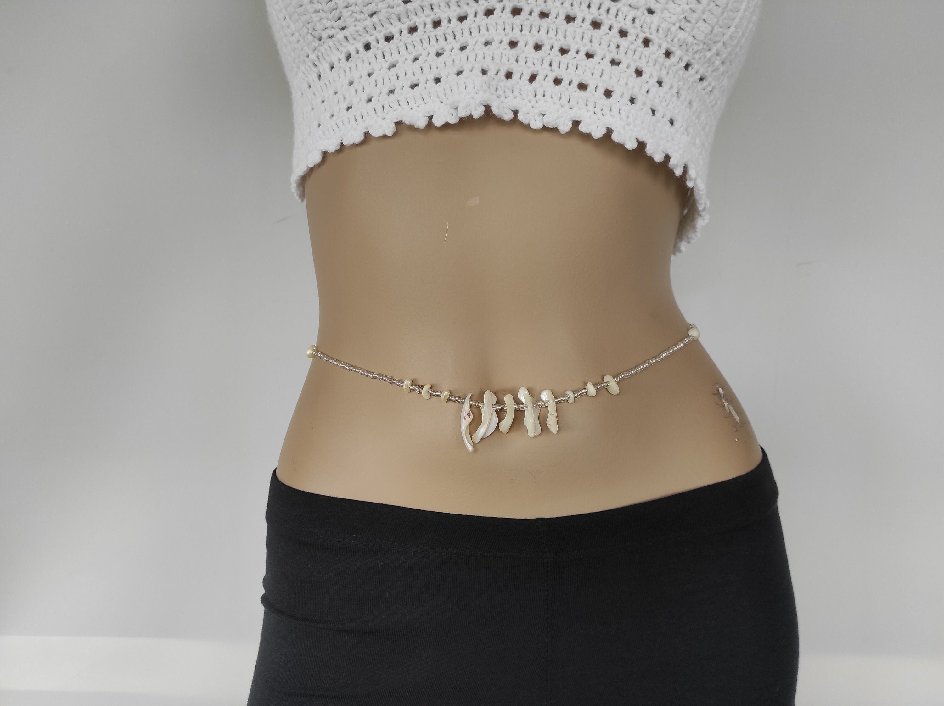 Adjustable Waist Beads Mother of Pearl 