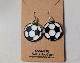 Soccer Earrings; Soccer Mom Jewelry