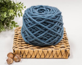 Teal, Duck Egg, Ethical Merino Wool Super Chunky Bulky Yarn, Pencil Roving, 3oz, 60 yds