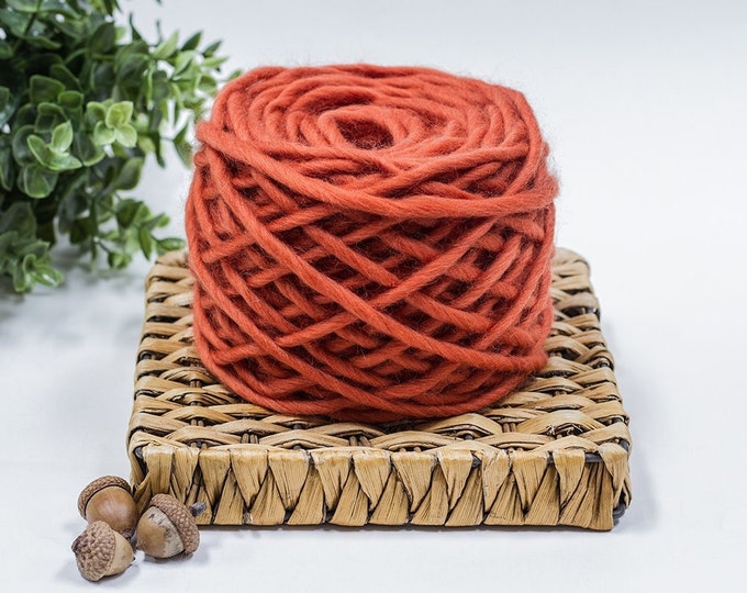 Cinnamon, Ethical Merino Wool Super Chunky Bulky Yarn, Pencil Roving ...