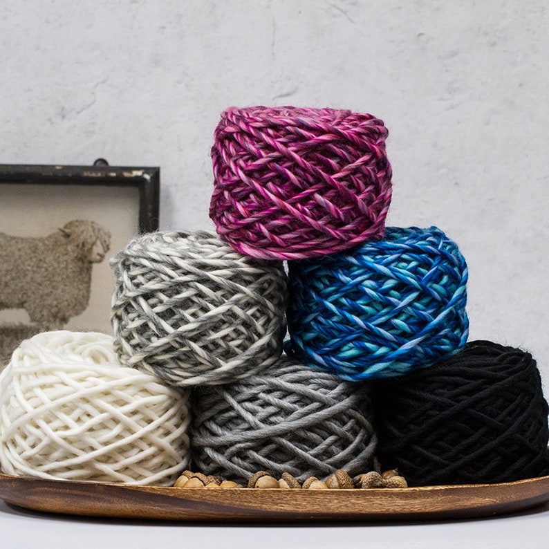 White, Ethical Merino Wool Super Chunky Bulky Yarn, Pencil Roving, 3oz ...