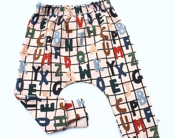 Alphabet Leggings, baby Leggings, Gender Neutral Baby Leggings, Freckles and Daisies, Baby Shower Gift.