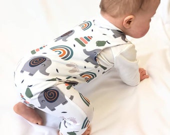 CDHL99 Elephant South Africa Flag-1 Infant Baby Boys Girls Short Sleeve Rompers Costume Jumpsuit 0-2T 