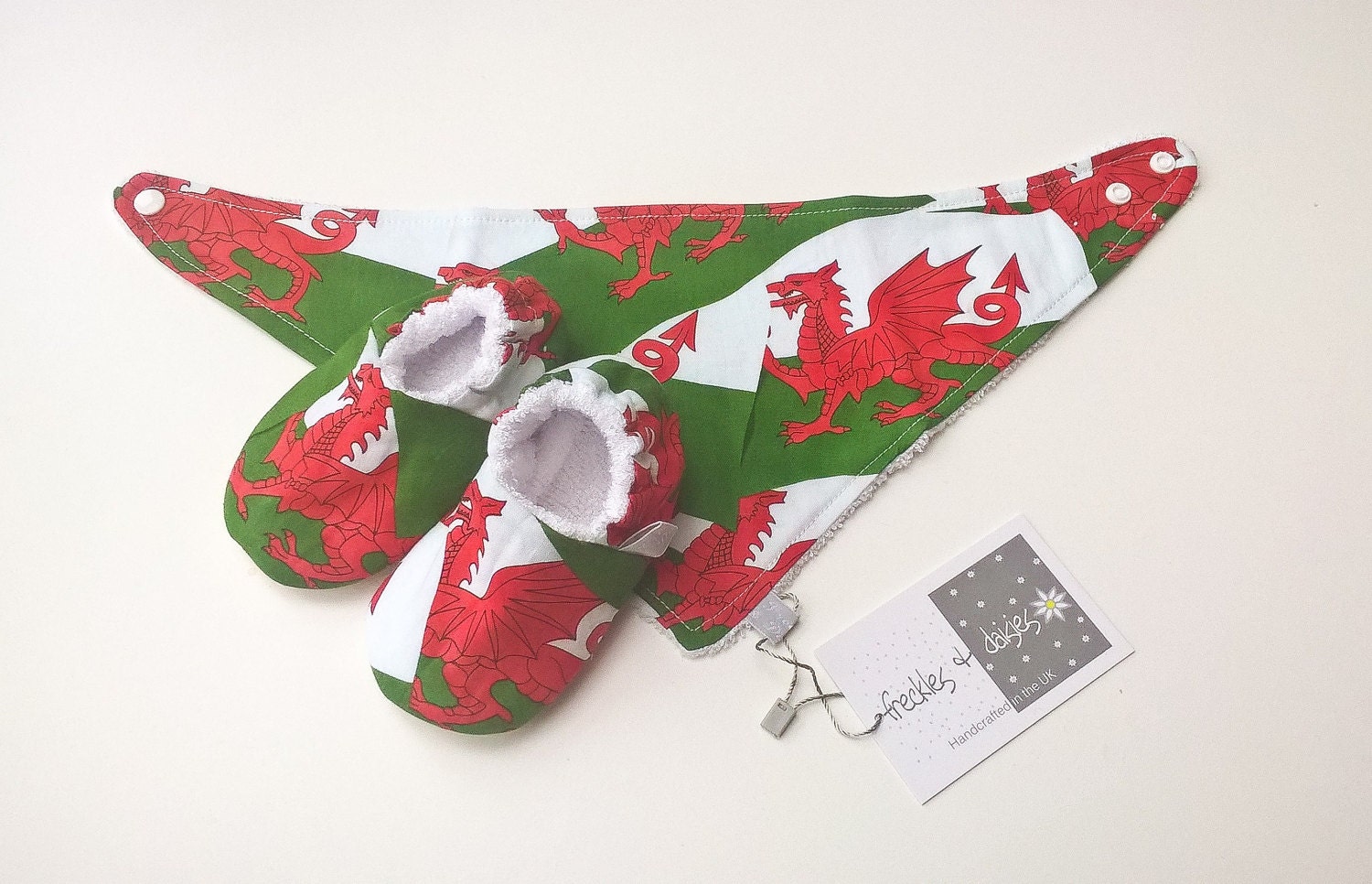 Wales Baby Gift Set Unisex Welsh Flag Print Bandana Bib and Etsy UK