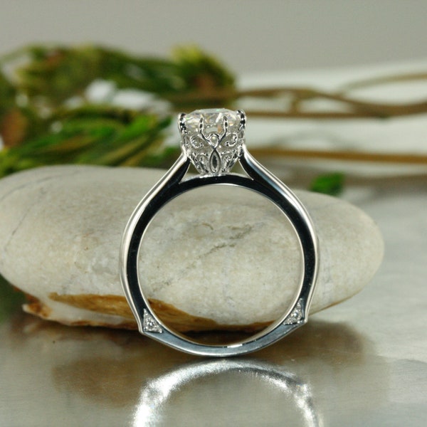 Bague Charles & Colvard - 3 Pierres, 2,00 Carats Total, Taille 6, Neuve Sans Boîte
