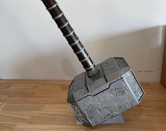3D Printed Cracked Mjolnir: Battle-Worn Thor Hammer, Cosplay Prop