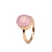 Rose quartz ring small - Pink stacking ring - Small layering ring - Blush pink ring - Combination rings - Stackable ring - Gemstone rings 