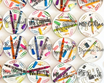 Personalized Teacher Appreciation Coasters Custom Coasters Teachers ...
