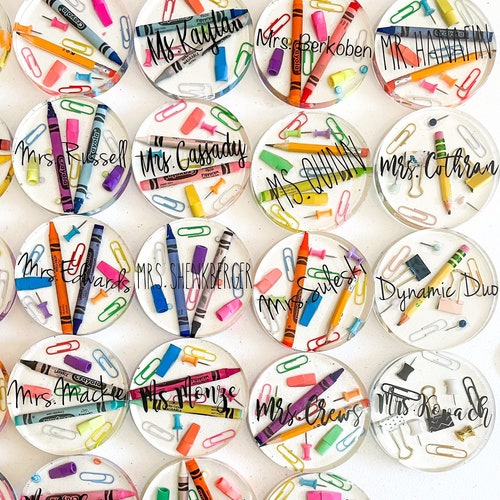 Teacher Appreciation Gift Custom Teacher Coaster Epoxy Resin - Etsy