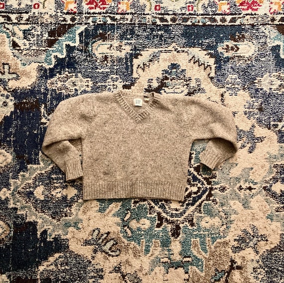 Vintage Cropped Wool Sweater