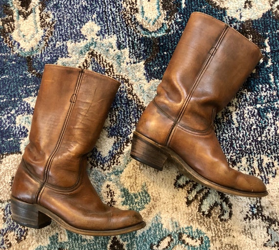Vintage 1970s Frye Brown Leather Boots