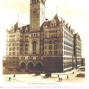 1917 Photo Post Office Department, Washington, D. C. Art Photogravure Print 2C016
