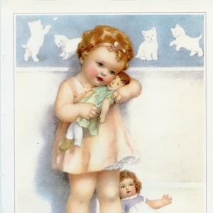 Josie Bookplate Art Print Painted by Bessie Pease Gutmann – Wall Art 02
