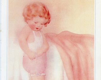 Josie aankleden ex-libris kunstdruk geschilderd door Bessie Pease Gutmann – 7