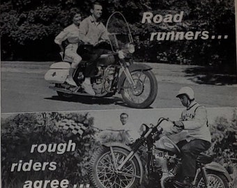 1961 HARLEY DAVIDSON Sportster H & CH Motorcycles Print Ad from Motor Life 1MC25