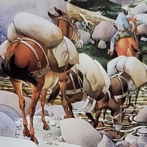 Bev Doolittle “HOPKIN&#39;S CREEK CROSSING” Bookplate Print Wall Art BD27