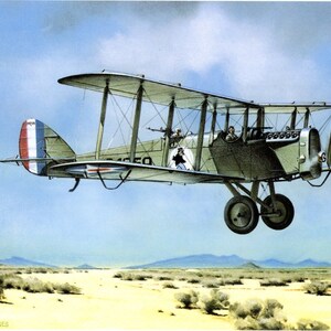 American DH-4 Liberty Plane – BORDER PATROL Bookplate Art Print Artist John Paul Jones – Wall Art 35