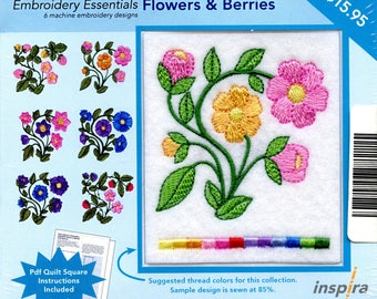 Inspira Embroidery Essentials Flowers & Berries Multi-Format CD