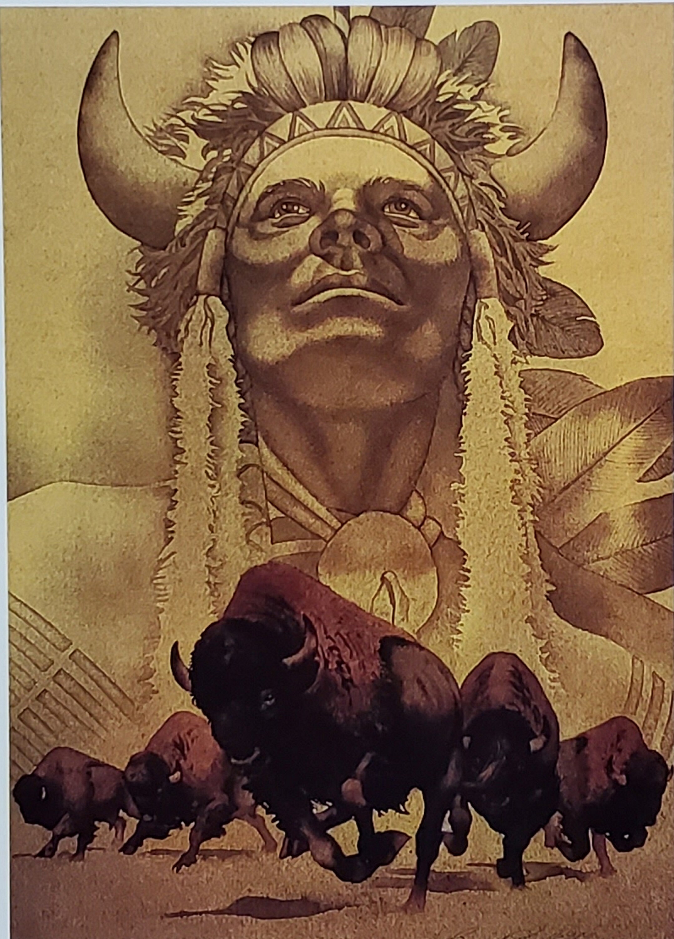 Buffolo Brother Sign Bev Doolittle “BUFFALO BROTHER” Bookplate Print Wall Art BD35 * - Etsy