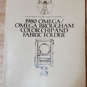 ORIGINAL 1980 Oldsmobile Omega Brougham Color Chip and Fabric Folder 1B100