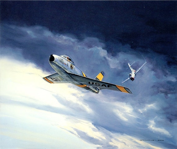 Buy North American F-86 Sabre – CHECK SIX Bookplate Art Print