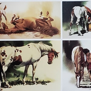 Bev Doolittle “STUDY OF HORSES” Bookplate Print Wall Art BD24
