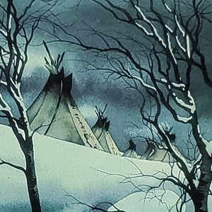 Bev Doolittle “WINTER CAMP” Bookplate Print Wall Art BD18