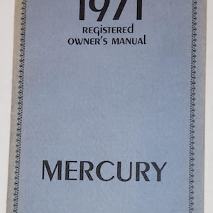 1971 MERCURY Monterey, Marquis, Colony Park Station Wagon  owners manual MOM 4