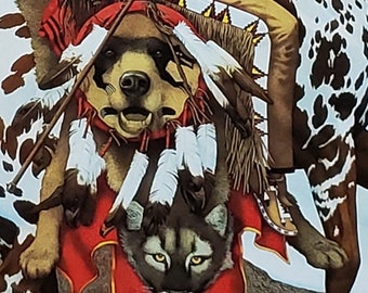 ベヴ・ドゥーリトル「WOLVES of the CROW」ブックプレートプリント 