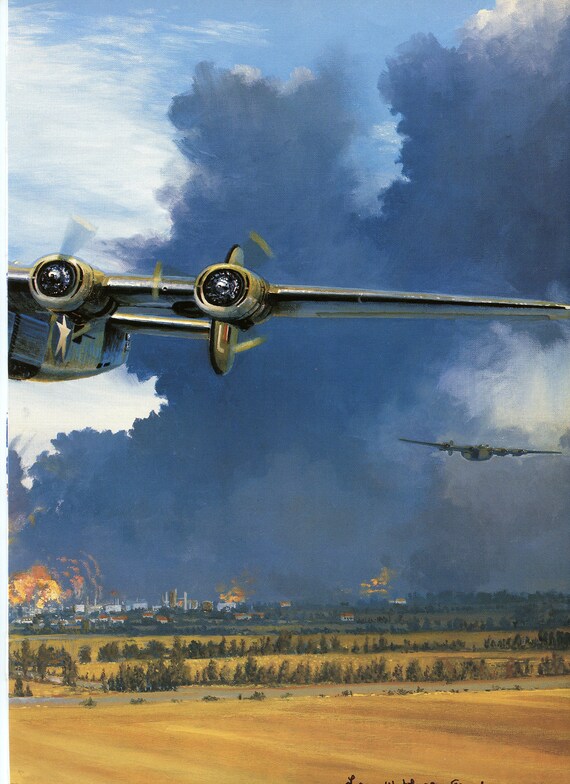 B-24 Liberator – POLOESTI - Into the FIRE and FURY Bookplate Art