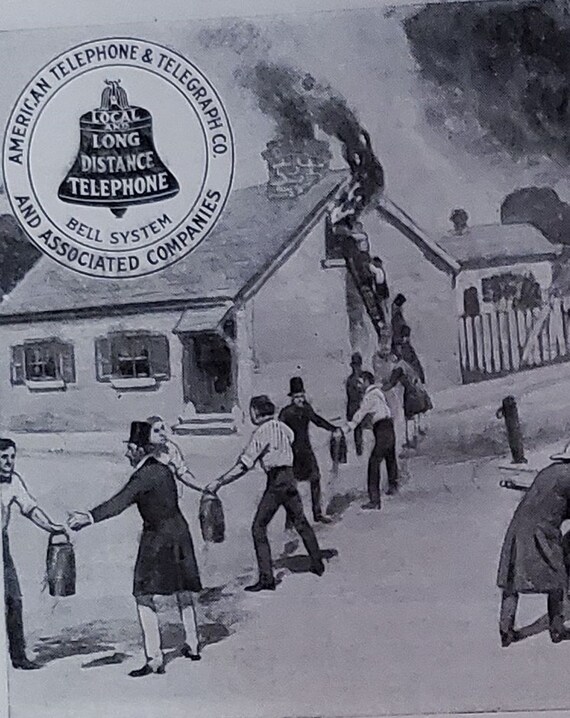 Firefighting Bucket Brigade in 1911 Magazine Advertisement Etsy