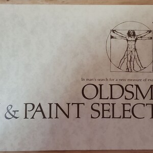 ORIGINAL 1979 Oldsmobile Full Line Color Chip and Fabric Folder 1B100
