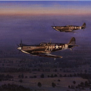 Spitfire – YANKS - Ex libris pintado por Ronald Wong – Arte de pared RM24
