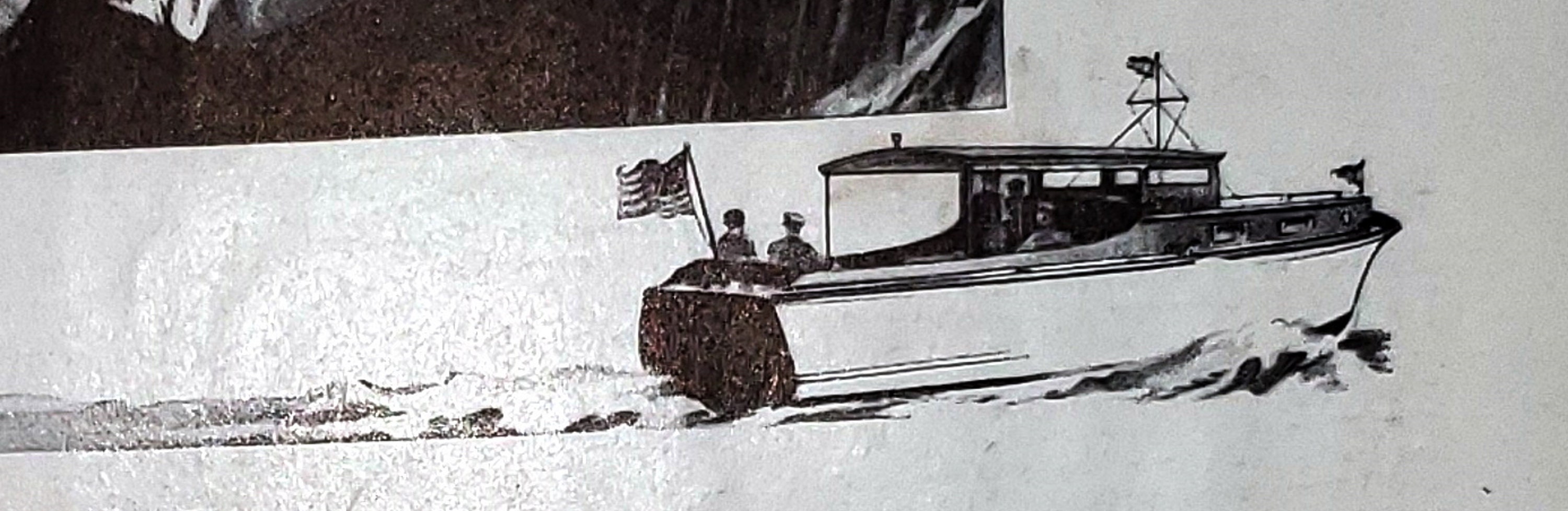 Rare 1931 CHRISCRAFT Family Cruiser Print Ad From National Geographic