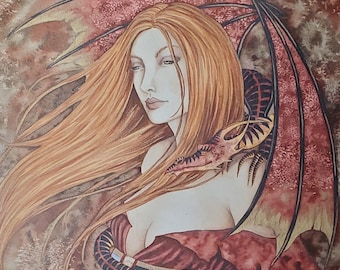 DRACHENKÖRPERCHEN Exlibris Kunstdruck von Amy Brown Wall Art AB43