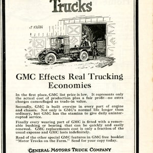 Publicité imprimée sur une camionnette GMC de 1924, 2A014
