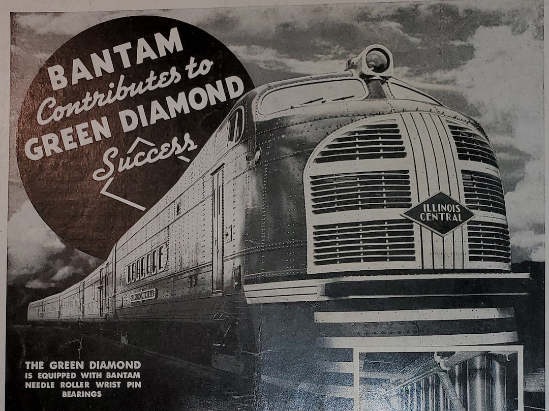 1936 Illinois Central THE GREEN DIAMOND Train Railroad Print - Etsy