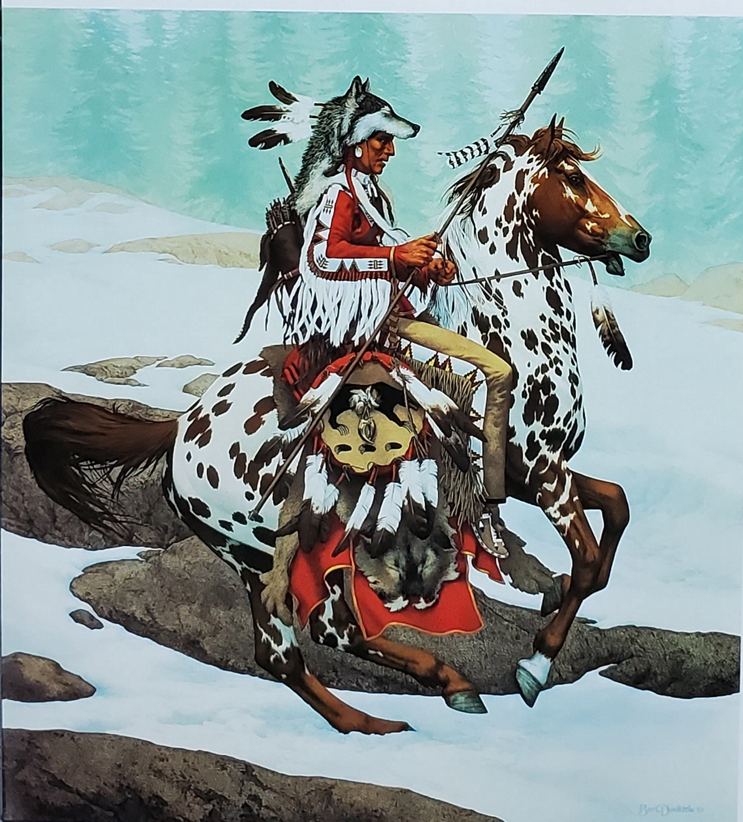 Pair of Bev Doolittle “GUARDIAN SPIRIT” Bookplate Prints Wall Art BD42 ...