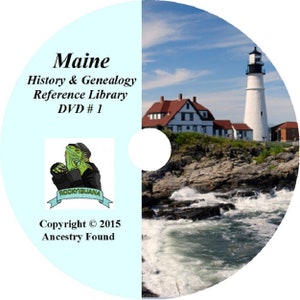 220 old books MAINE History & Genealogy Family Tree on (2) DVD-ROMs