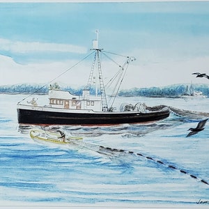 WEST COAST SEINERS Bookplate Art Artist James A Cole –COLE10